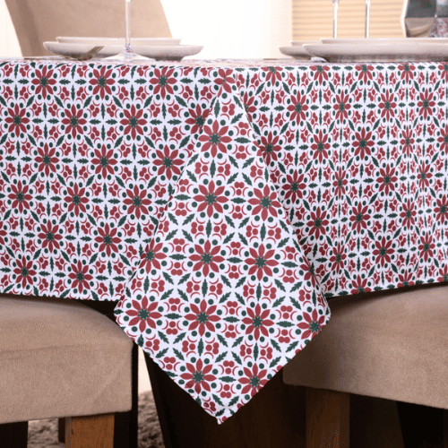 Toalha de Mesa Estrelas de Natal | 4 à 8 Lugares