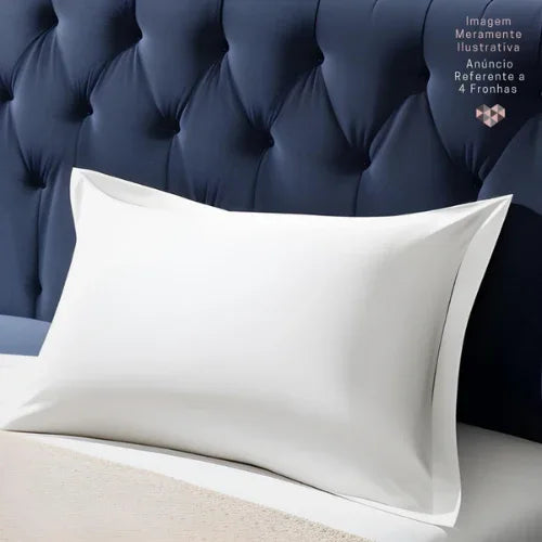 Kit 4 Fronhas Premium Com Aba - Linhas & Lares