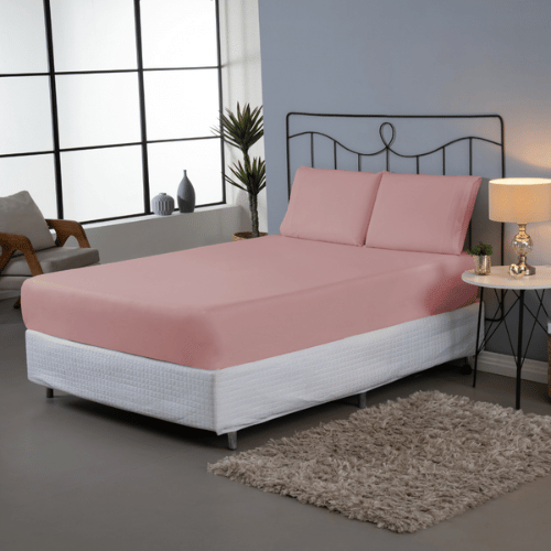 Jogo de Lençol Pure Day | Percal 180 Fios | Queen | Rosê
