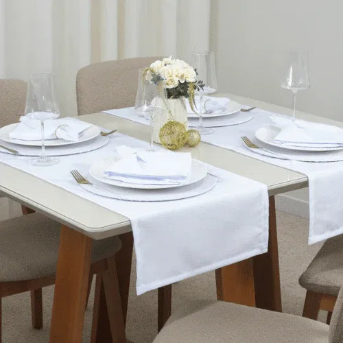 Trilho Caminho de Mesa Classic Noel | Branco - Linhas & Lares