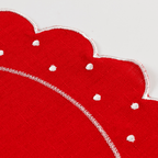 Jogo Americano Poá | Vermelho | Kit 12 Pçs 6 Lugares