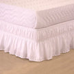 Saia Para Cama Box Drapeé Ajustavel Solteiro à Queen | Branco - Linhas & Lares