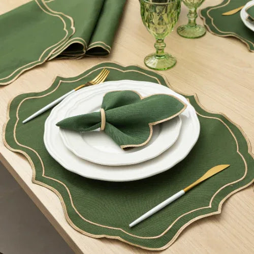 Jogo Americano Accord | 12 peças | 6 lugares | Musgo - Linhas & Lares