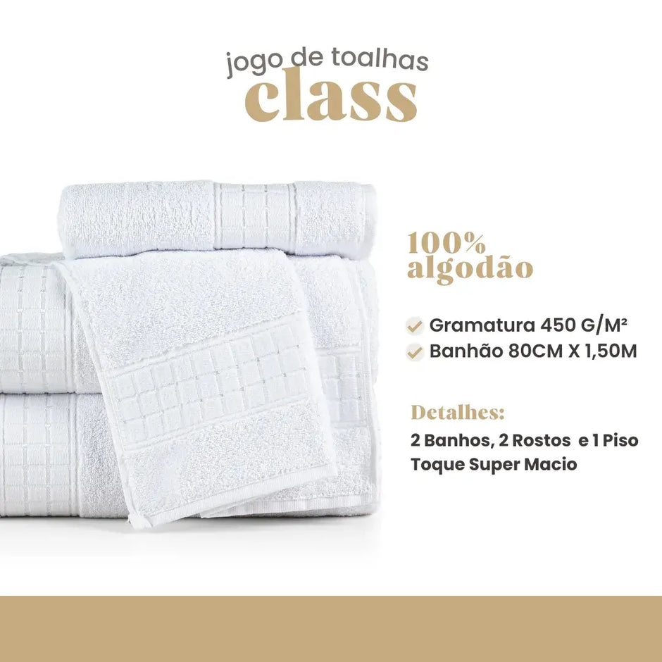 Jogo de Toalhas Class | 5 Peças