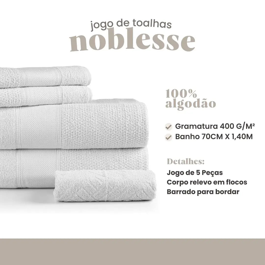Jogo de Toalhas Noblesse | 5 Peças