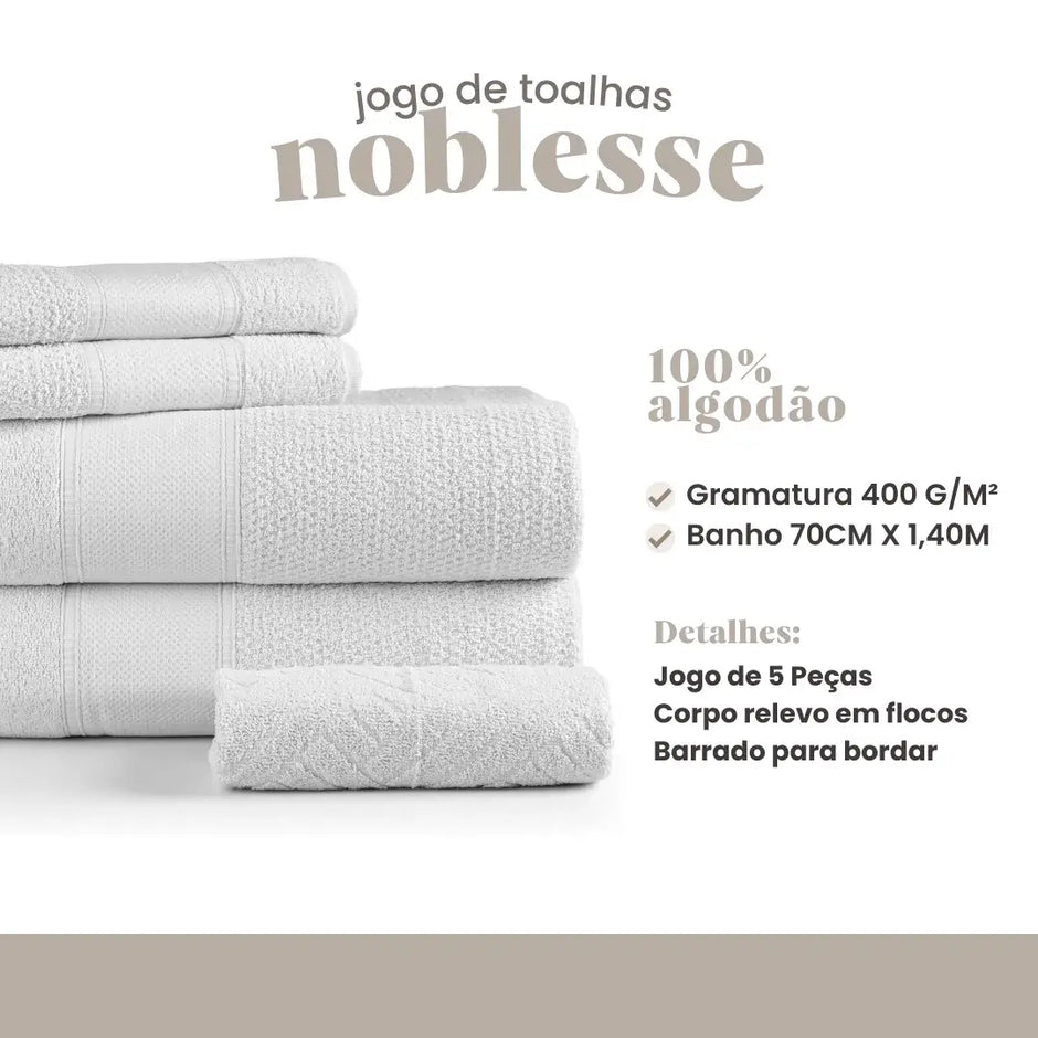 Jogo de Toalhas Noblesse | 5 Peças