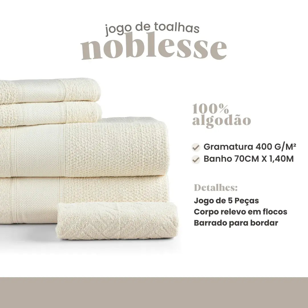 Jogo de Toalhas Noblesse | 5 Peças