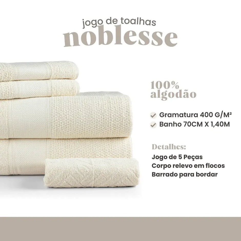 Jogo de Toalhas Noblesse | 5 Peças