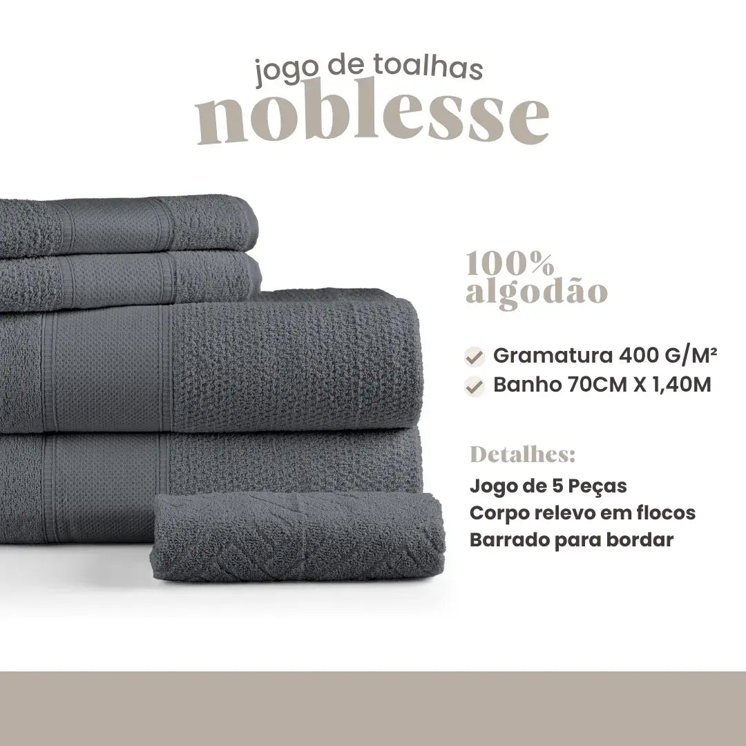 Jogo de Toalhas Noblesse | 5 Peças