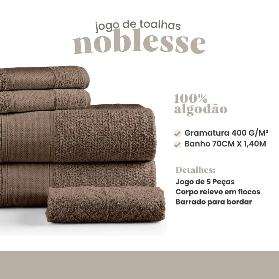 Jogo de Toalhas Noblesse | 5 Peças