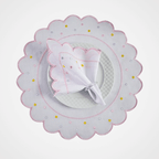 Jogo Americano Poá | Rosa | Kit 12 Pçs 6 Lugares