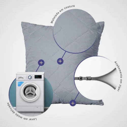 Capa de Almofada Verona | Cinza - Linhas & Lares