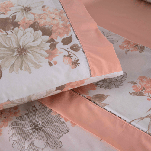 Jogo de Lençol Brisa Pêssego | Queen