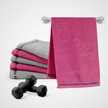 Kit  6 Toalhas Fitness SportFlex Grafite & Pink