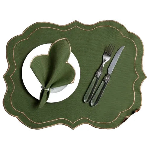 Jogo Americano Accord | 12 peças | 6 lugares | Musgo - Linhas & Lares