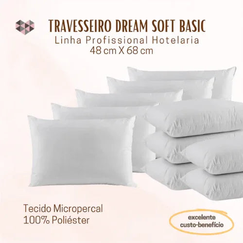 Travesseiro Dream Soft | Silicone | Micropercal Peletizado Extra Macio - Linhas & Lares