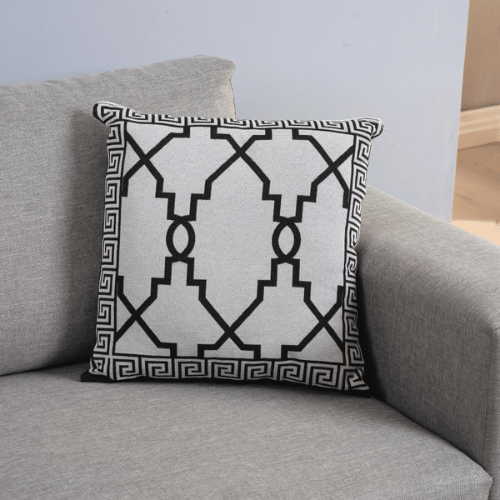 Par Capa de Almofada Grécia | Preto