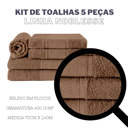 Jogo de Toalhas Noblesse | Marrom