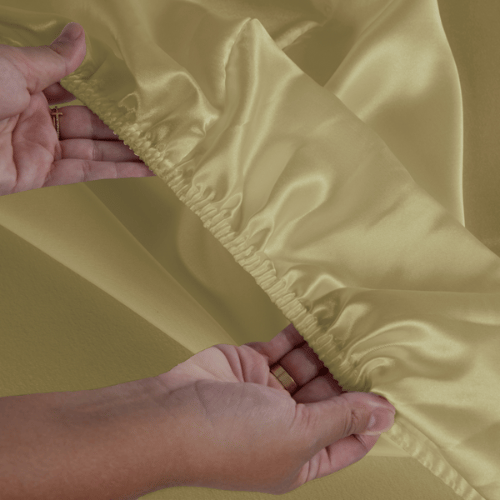 Jogo de Lençol Charmousse | Casal Padrão | 4 Peças | Dourado