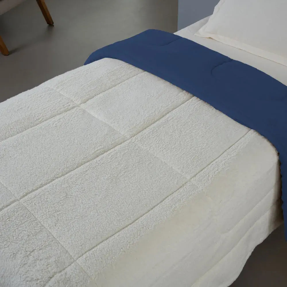 Coberdrom Soft Dreams Sherpa Marinho | Solteiro