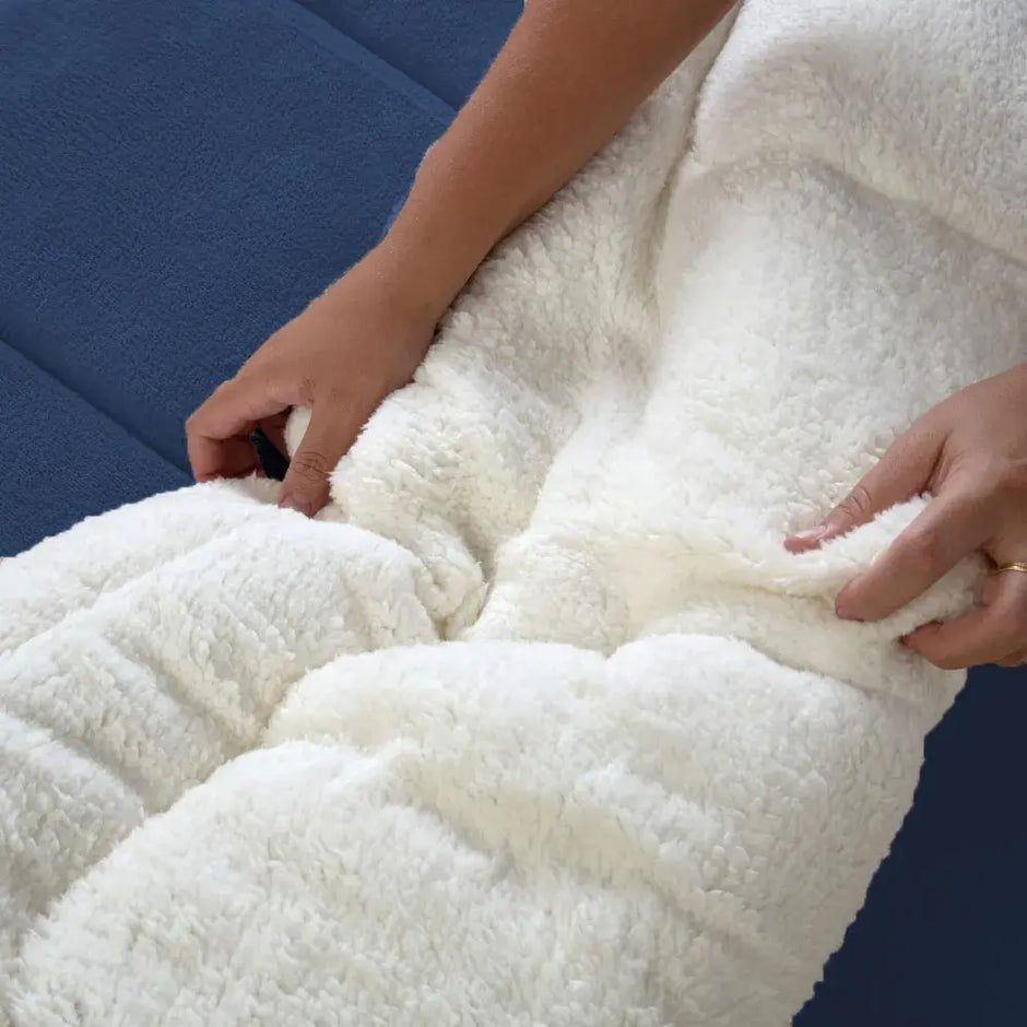 Coberdrom Soft Dreams Sherpa Marinho | Solteiro