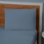 Jogo de Lençol Pure Day | Percal 180 Fios | Solteiro | Azul Petróleo