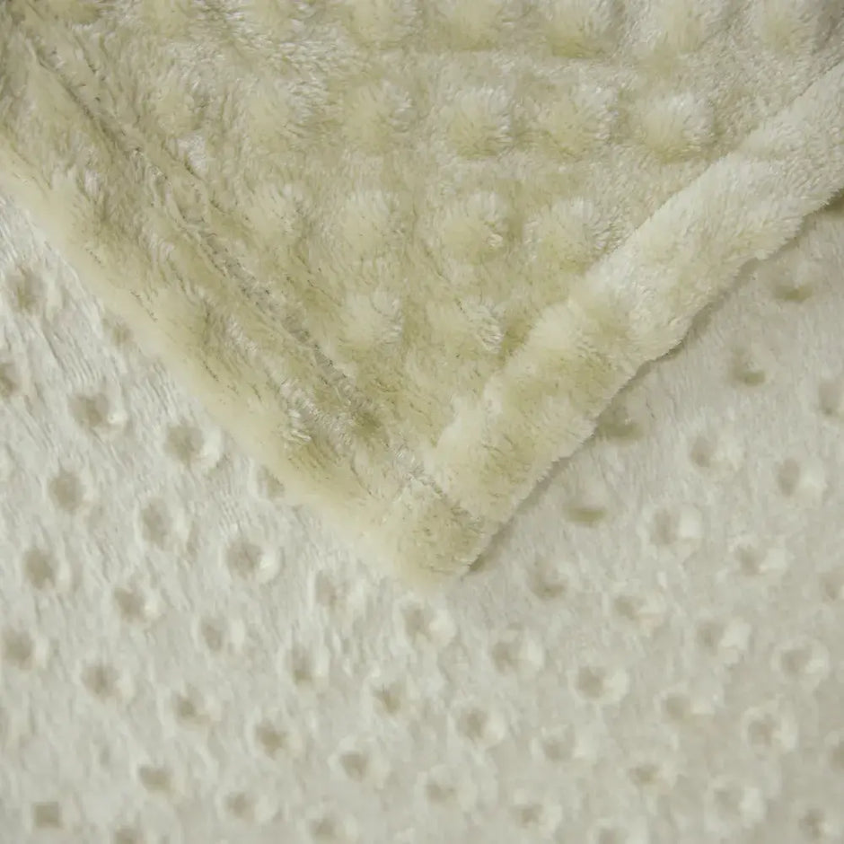 Manta Cobertor Delicatta Fleece Bolinha | Areia