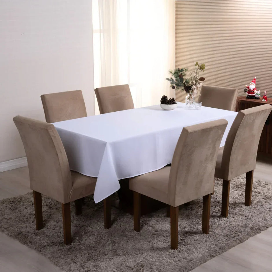 Toalha de Mesa Nuance | Branca | 4 à 10 Lugares - Linhas & Lares