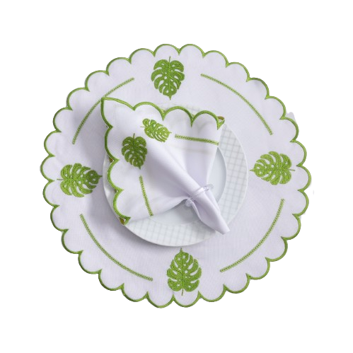 Jogo Americano Costela de Adão | Kit 12 Pçs 6 Lugares