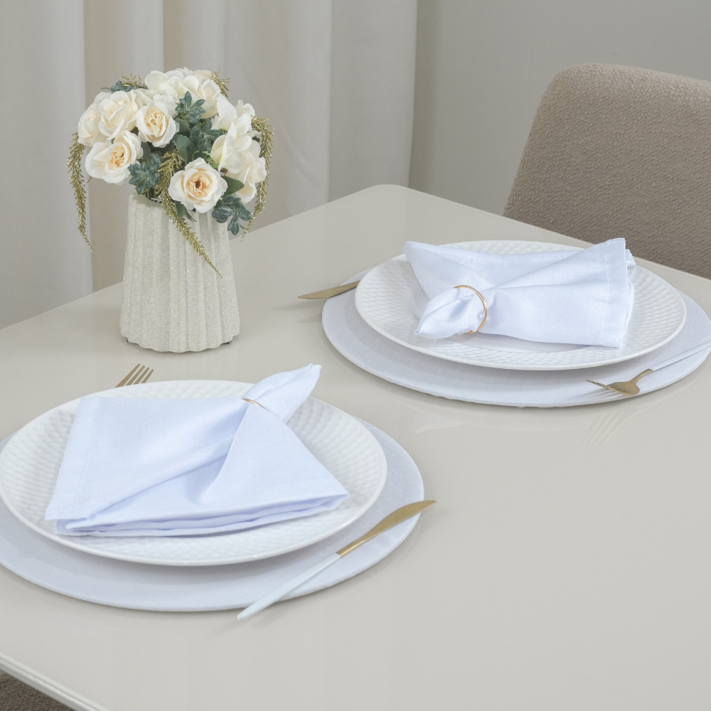 Guardanapo Noble Touch | Branco | Kit Com 10 Peças