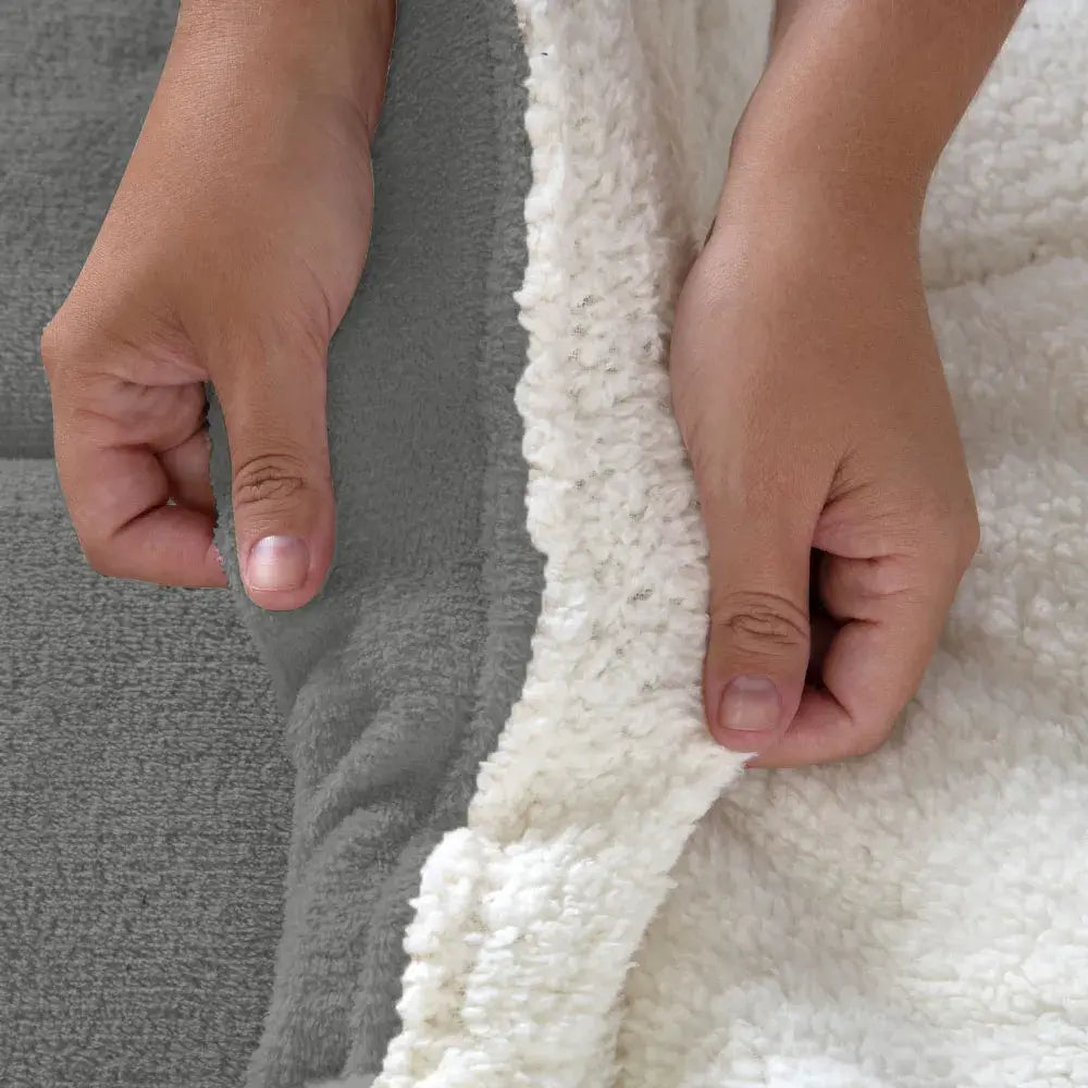 Coberdrom Soft Dreams Sherpa Cinza | Solteiro