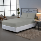 Jogo de Lençol Pure Day | Percal 180 Fios | Queen | Cinza