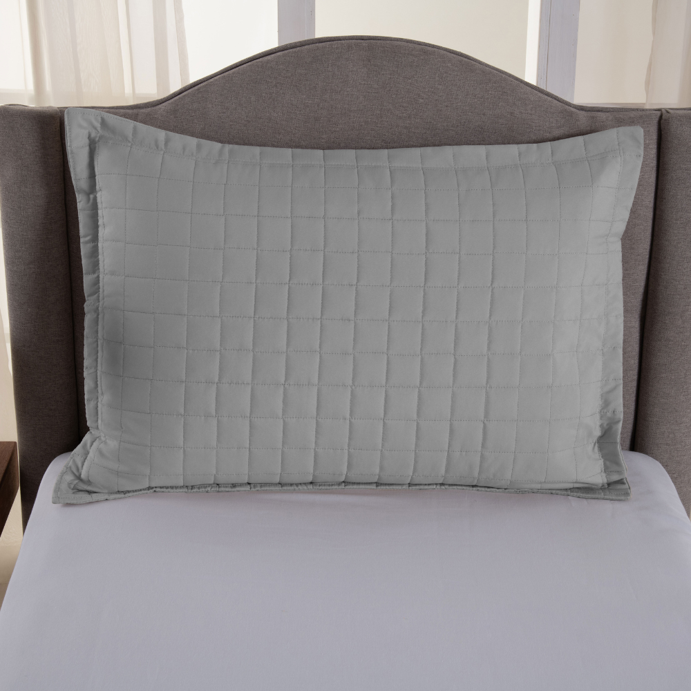 Porta Travesseiro Riviera | 300 Fios | Cinza