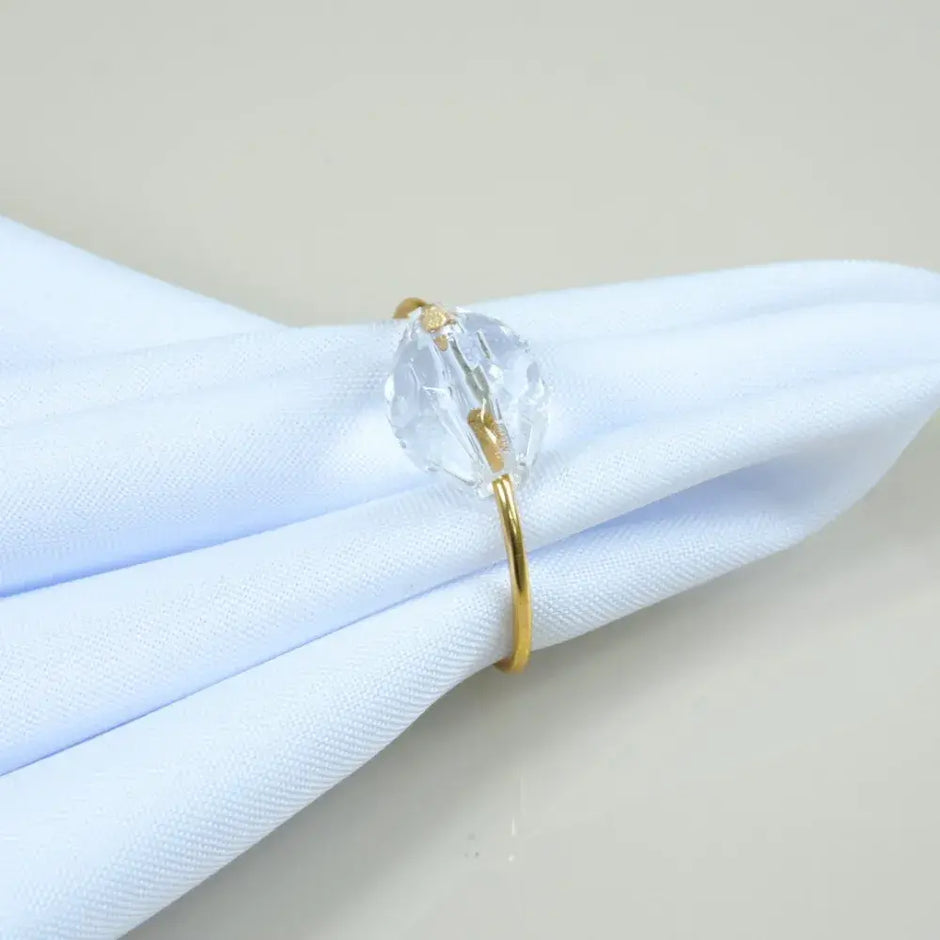 Anel para Guardanapo Cristalino | 4x3cm | Argola |  6 Lugares
