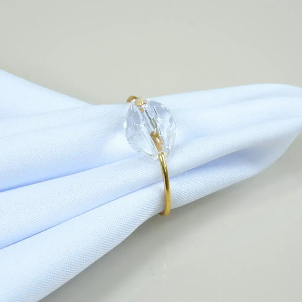 Anel para Guardanapo Cristalino | 4x3cm | Argola |  6 Lugares