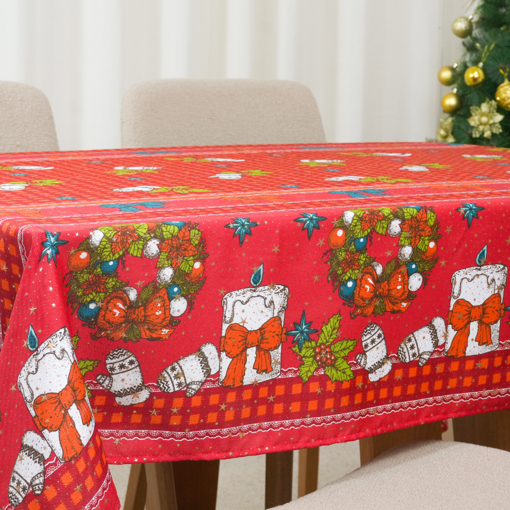 Toalha de Mesa Stella Noel | 4 à 8 Lugares