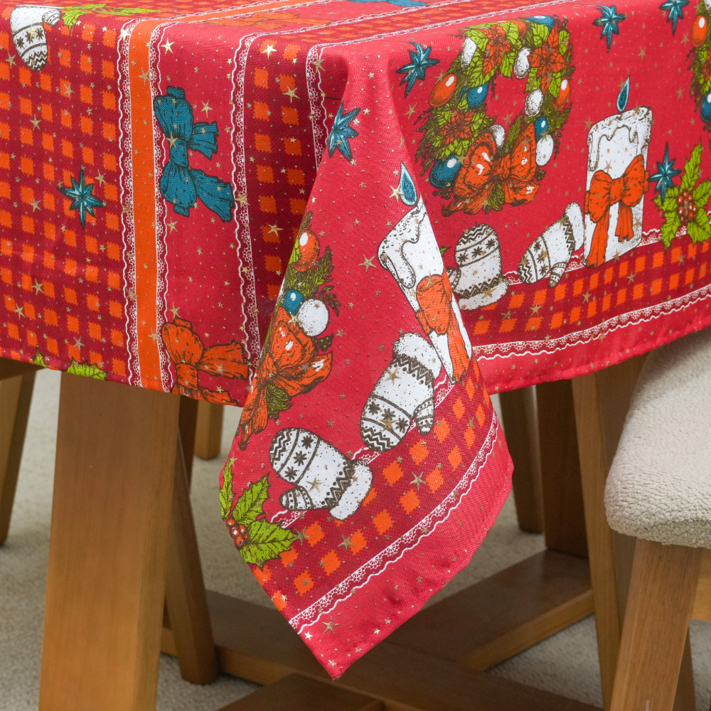 Toalha de Mesa Stella Noel | 4 à 8 Lugares