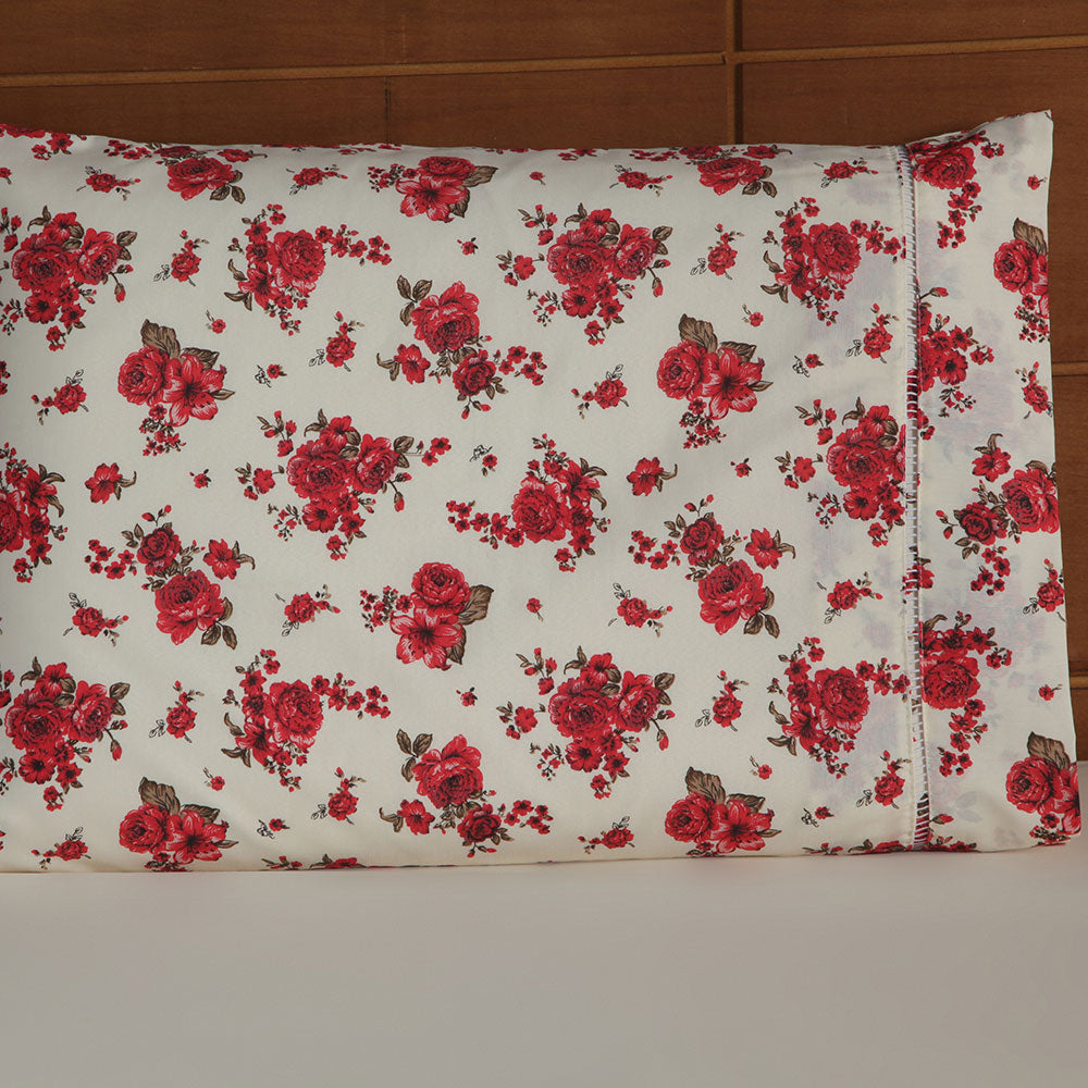 Fronha Esmeralda | 150 Fios | 100% Algodão | Vermelho