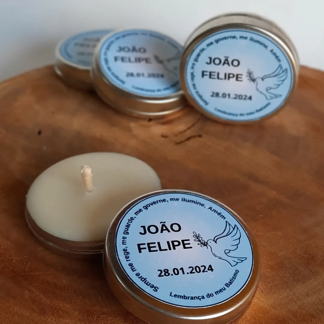 Vela Aromática Persolalizável | Cereja com Avelâ | Kit com 6
