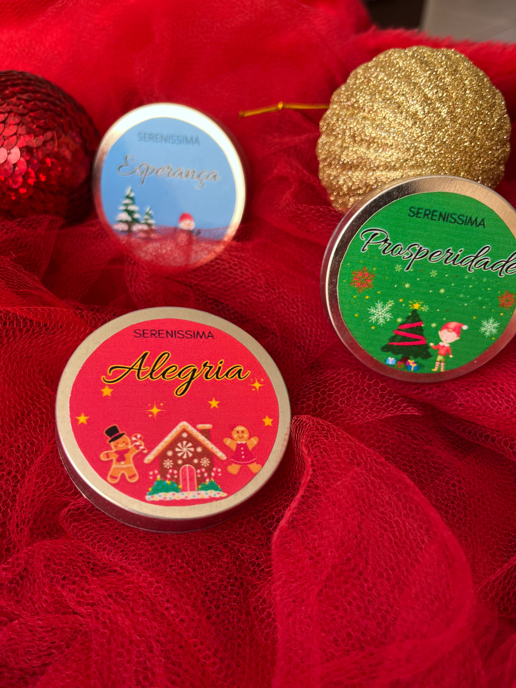 Vela Aromática Trio Natalino | Brownie Quentinho, Natal Perfumado e Alecrim