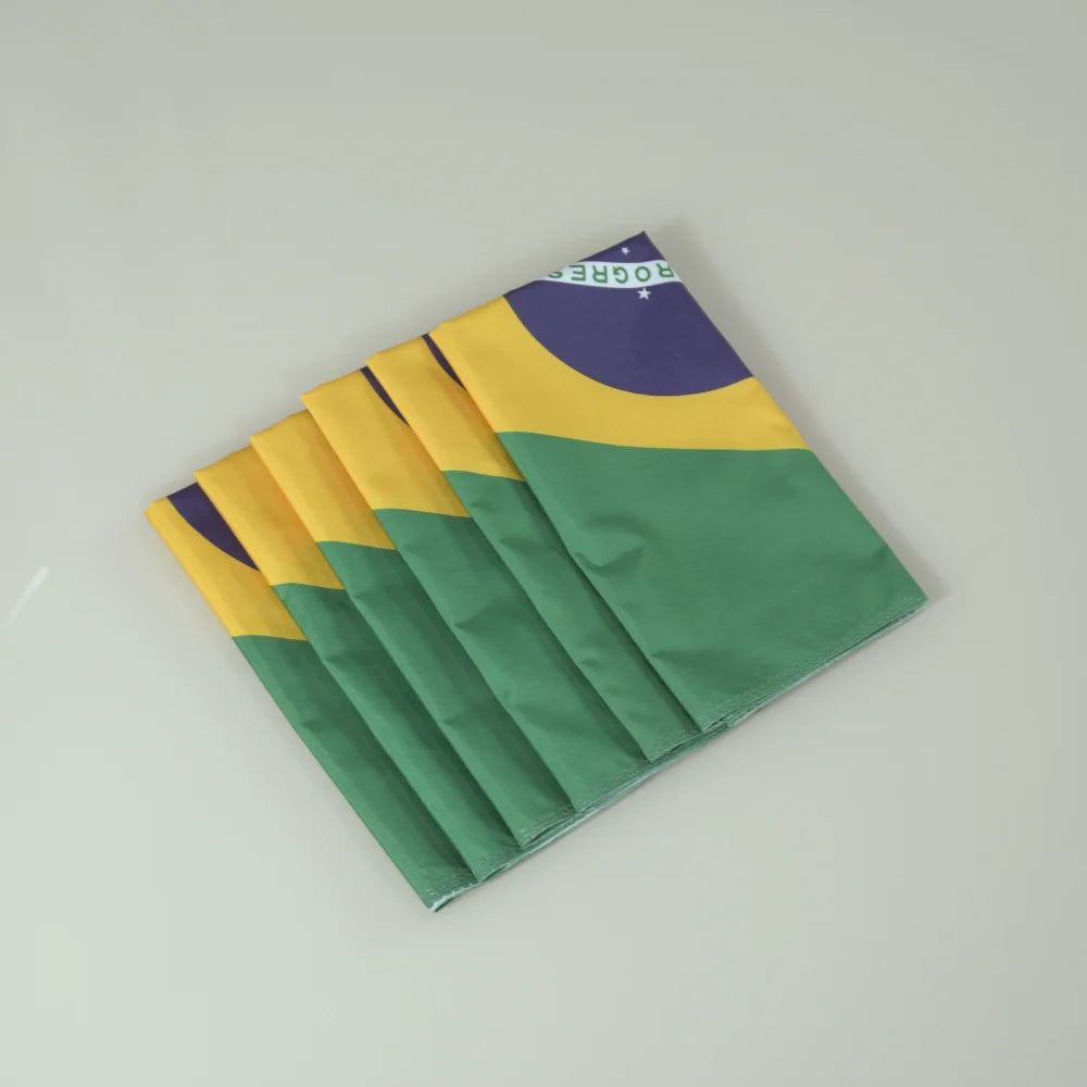 Jogo Americano Torcida Brasileira | Kit 06 Pçs 06 lugares