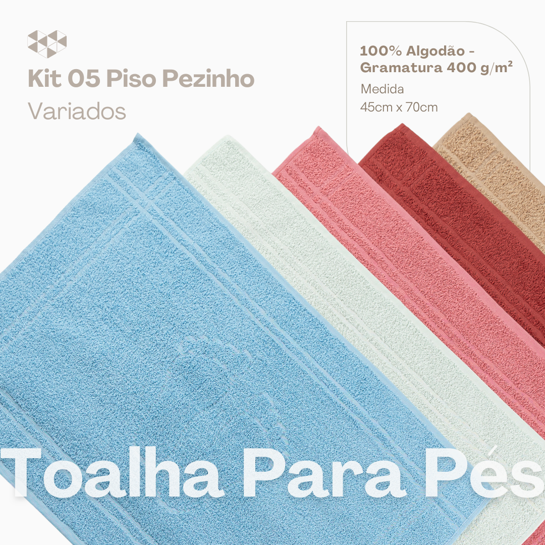 Toalha de Piso | SoftColor | Kit 5 Peças