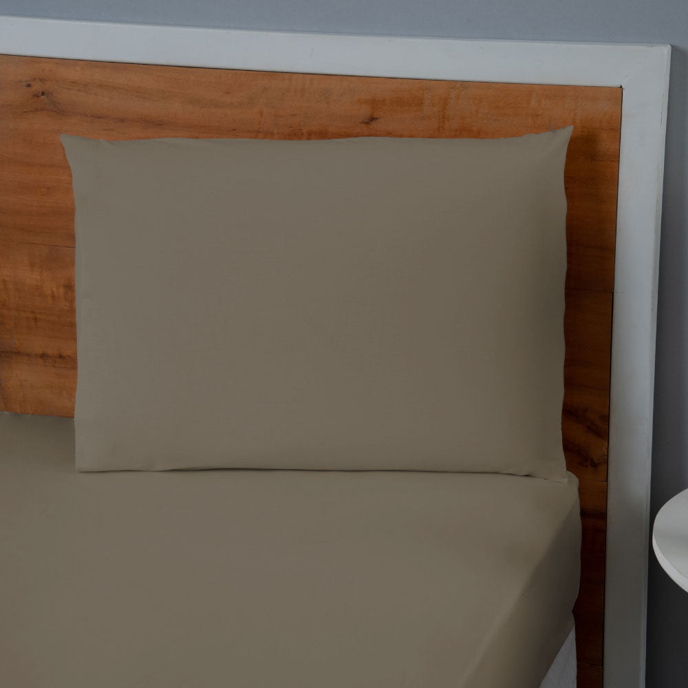 Jogo de Lençol Pure Day | Percal 180 Fios | Solteiro | Marrom