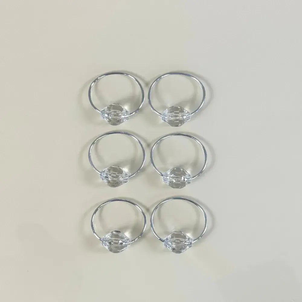 Anel para Guardanapo Cristalino | 4x3cm | Argola |  6 Lugares