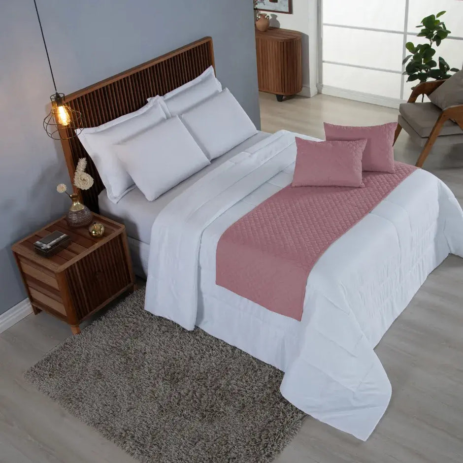 Peseira Comfort Matelado ultrassônico Rosê | Kit 5 Peças