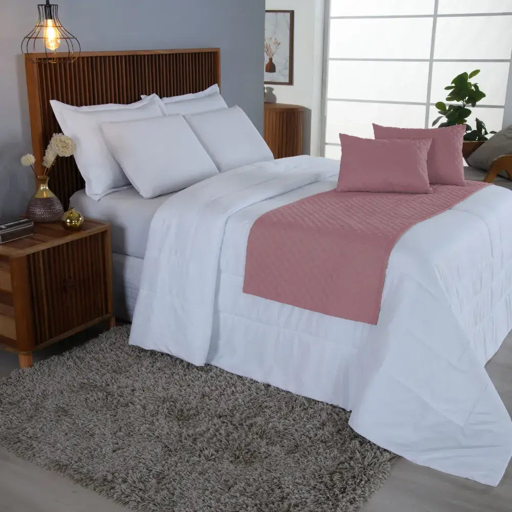 Peseira Comfort Matelado ultrassônico Rosê | Kit 5 Peças