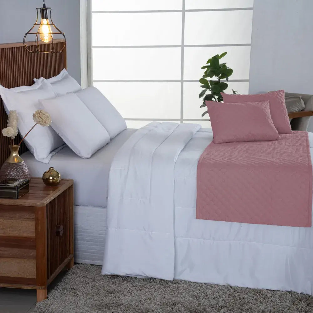 Peseira Comfort Matelado ultrassônico Rosê | Kit 5 Peças
