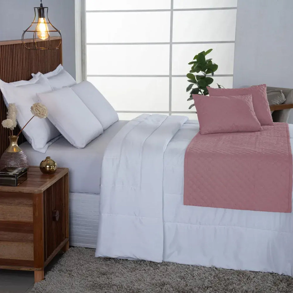 Peseira Comfort Matelado ultrassônico Rosê | Kit 5 Peças