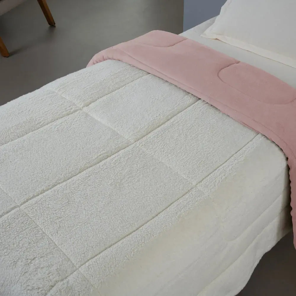 Coberdrom Soft Dreams Sherpa Rosê | Solteiro
