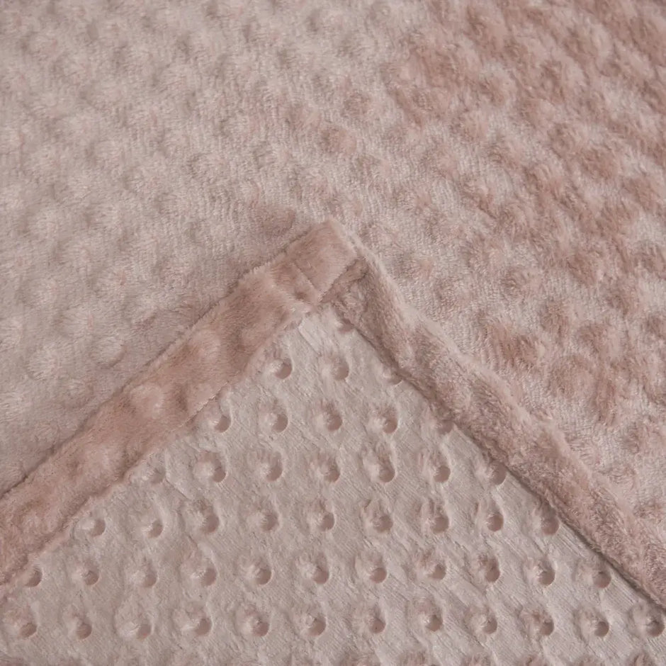Manta Cobertor Delicatta Fleece Bolinha | Rosê